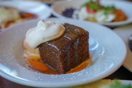 Ginger Cake with Pumpkin Ice Cream